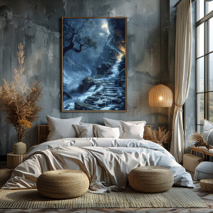 Cascade Mistic Steps: Surreal Landscape Poster