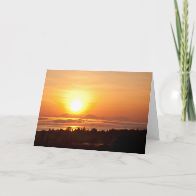 Cascade Mountain Range at Sunrise - Frameable Art Card (Front)