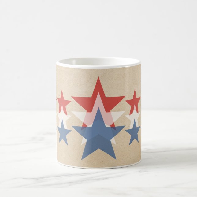 Cascade Mug rouge, blanc et bleu étoile (Centre)