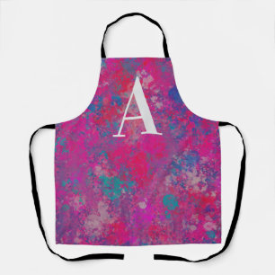 Cascade of Colour Red, Pink and Blues Apron