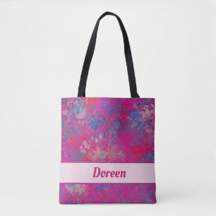 Cascade of Pink & Blue Modern Color Tote Bag