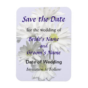 Cascade of White Daisies Save the Date Magnet