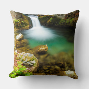 Cascade on Hare Creek, California Throw Pillow