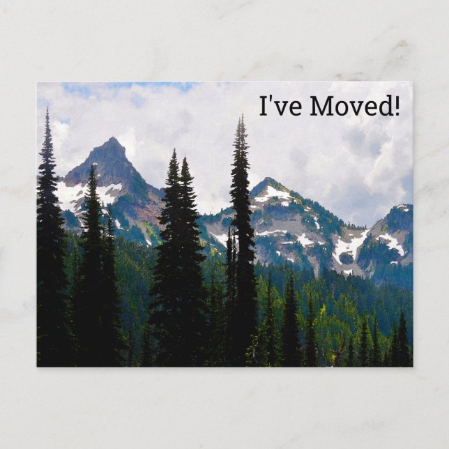 Cascade Peaks Watercolor Change of Address Postcard (Front)