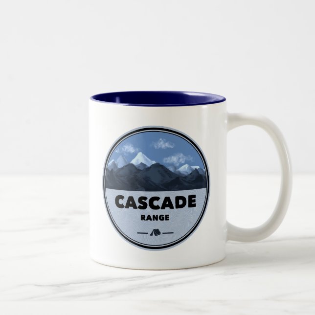 Cascade Range Camping Two-Tone Coffee Mug (Right)