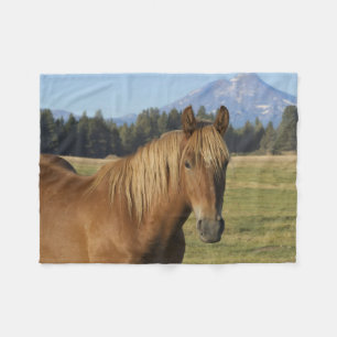 Cascade Range   Chestnut Horse Fleece Blanket