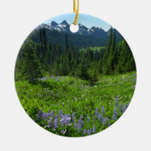 Cascade Range from Mount Rainier National Park Ceramic Ornament