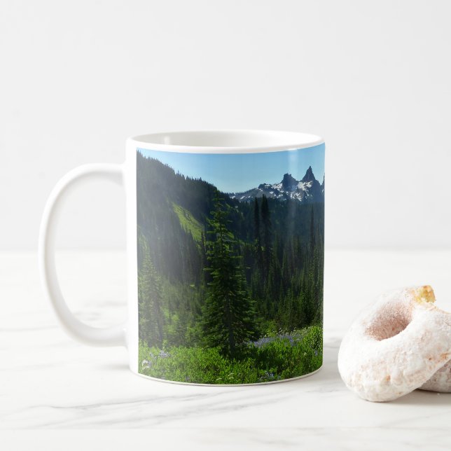 Cascade Range from Mount Rainier National Park Coffee Mug (With Donut)