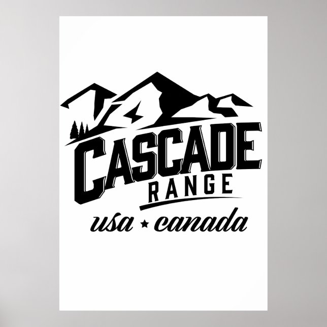 Cascade Range USA Canada logo. Poster (Front)