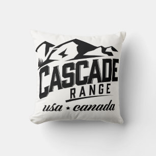 Cascade Range USA Canada logo. Throw Pillow