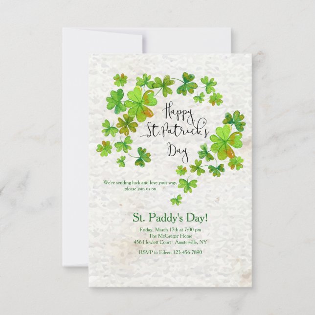 Cascade St. Patrick's Invitation (Devant)