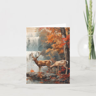 Cascade vintage de bois de cerf-couple Vert Blond