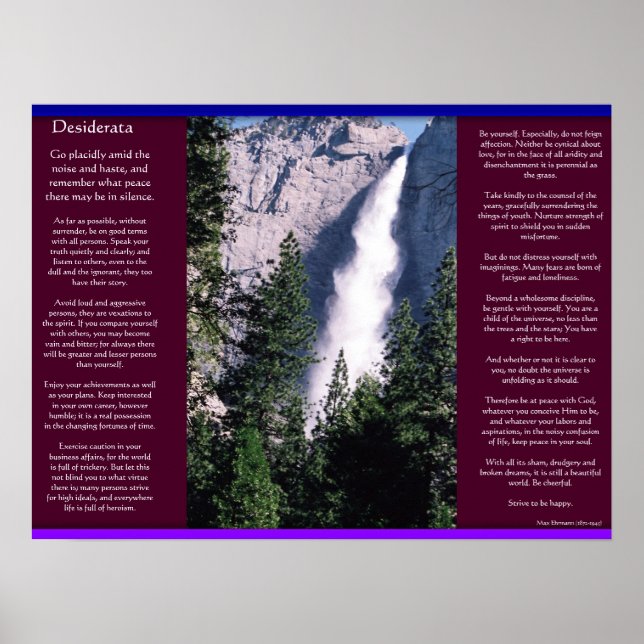 Cascades DESIDERATA Affiches 2 (Devant)