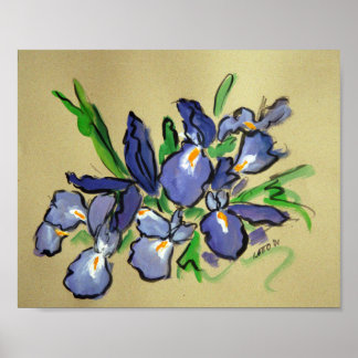 Cascades Iris peinture Abstraite affiche d'art Imp