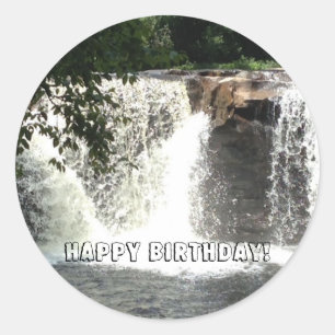 Cascades Rivières Arbres joyeuses Stickers d'anniv