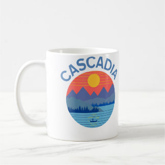 Cascadia Fishing Hiking Camping Coffee Mug