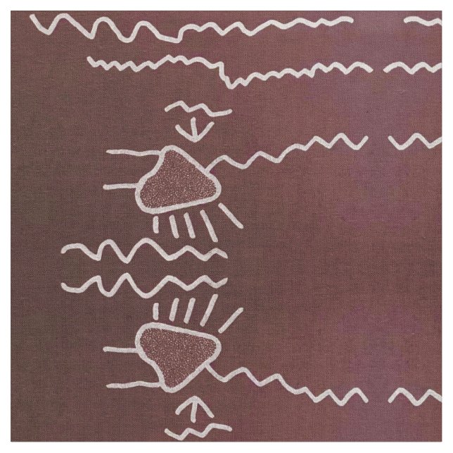 Cascadia Pictograph Brown Fabric (Close Up)