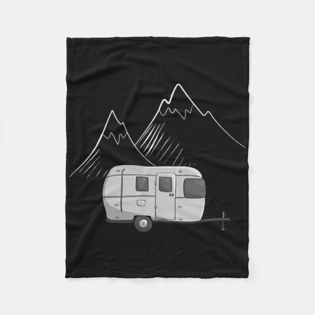 Cascadian Designs Women's Airstream Camping Traile Fleece Blanket (Front)