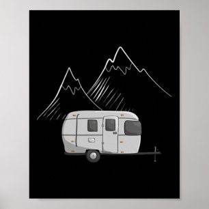 Cascadian Designs Women's Airstream Camping Traile Poster