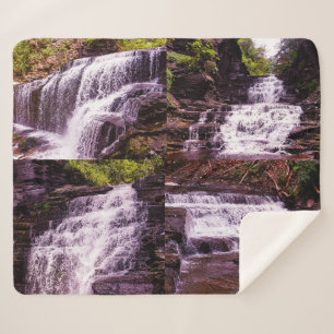 CASCADILLA GORGE ITHACA NEW YORK SHERPA BLANKET