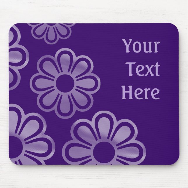 Cascading Flowers - Dark Violet Mouse Pad (Front)