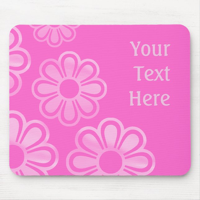 Cascading Flowers - Pink Mouse Pad (Front)