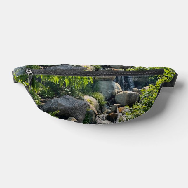 Cascading forest waterfall | forest greenery   fanny pack (Lay Down)