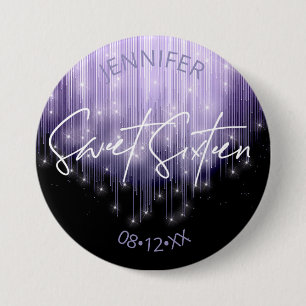 Cascading Lights Sweet 16 Violet ID790 3 Inch Round Button