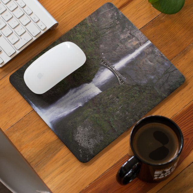 Cascading Multnomah Falls Photo Mouse Pad (In Situ)