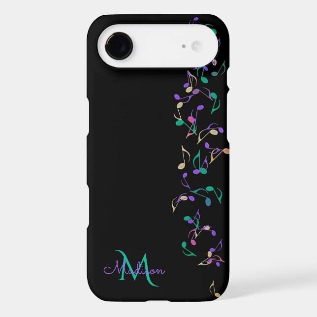 Cascading Music Notes Monogram iPhone 7  Case (Back)