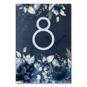 Cascading Peonies Wedding Table Number Card