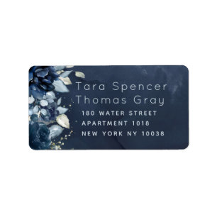 Cascading Roses Wedding RSVP Return Envelope Label
