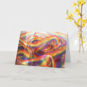 Cascading Sheer Rainbow Ribbon. card