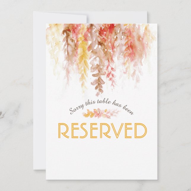 Cascading vine brown orange watercolor reserved (Front)