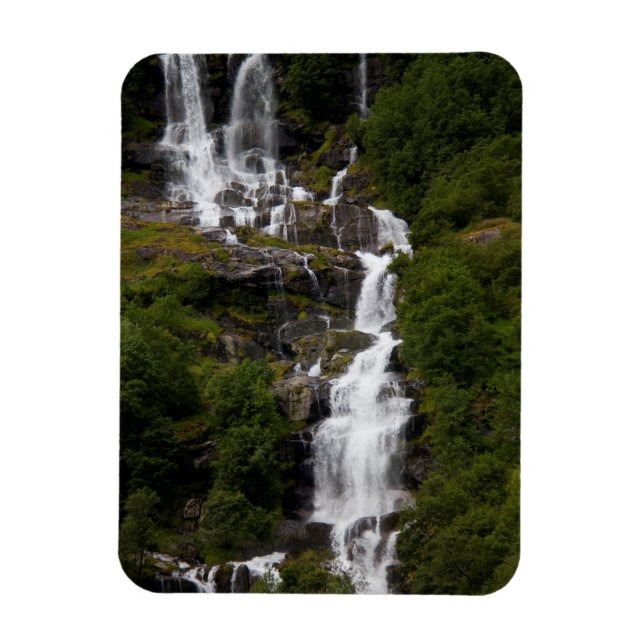 Cascading Volefossen Waterfall Magnet (Vertical)