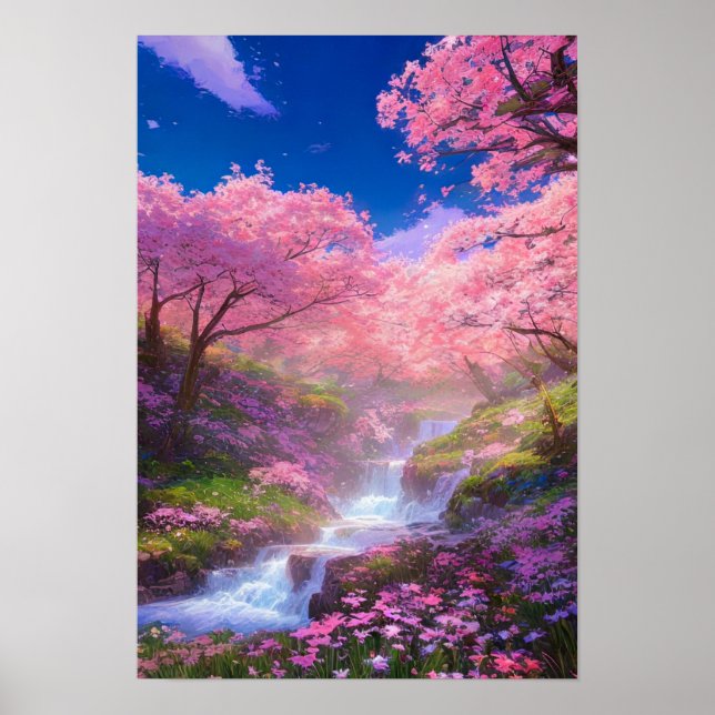 Cascading Whispers of Nature Poster (Front)