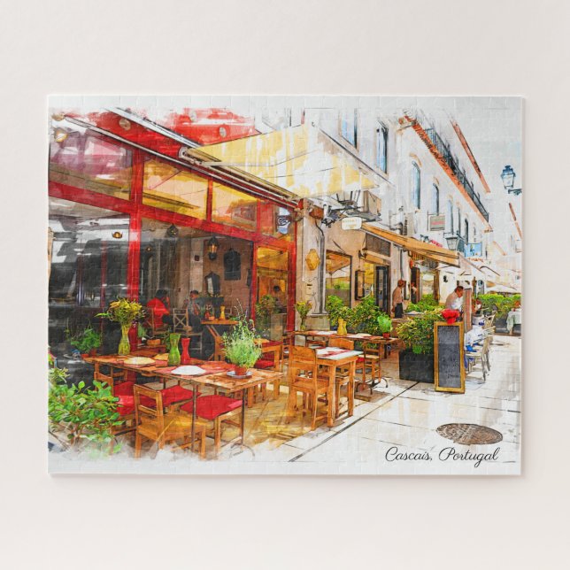 Cascais Cafe- Portugal Jigsaw Puzzle (Horizontal)