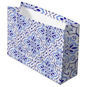 Cascais Elegance Delicate Blue Mediterranean Large Gift Bag