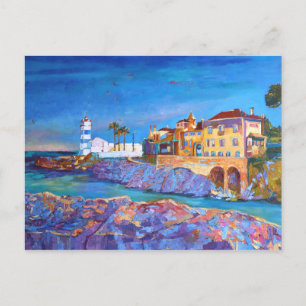 Cascais Portugal Lighthouse Portuguese Landscape Postcard