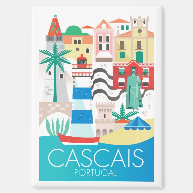 Cascais, Portugal Refrigerator Magnet (Front)