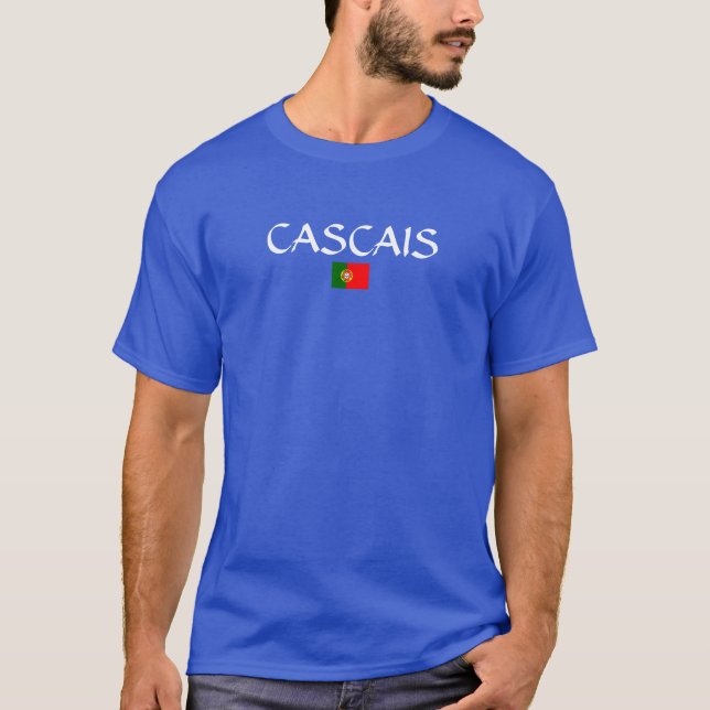 Cascais Portugal T-Shirt noir de base homme (Devant)