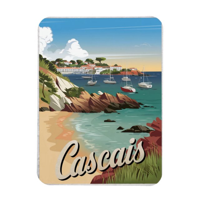 Cascais Portugal Vintage  Magnet (Vertical)