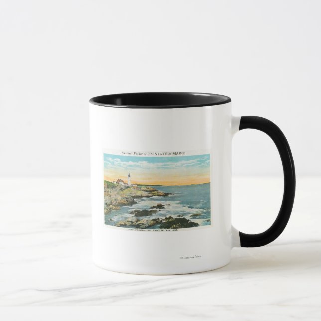 Casco Bay View of the Portland Head Lighthouse Mug (Right)