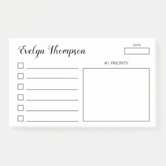 Case à cocher Pour faire une liste Notes post-it (Devant)