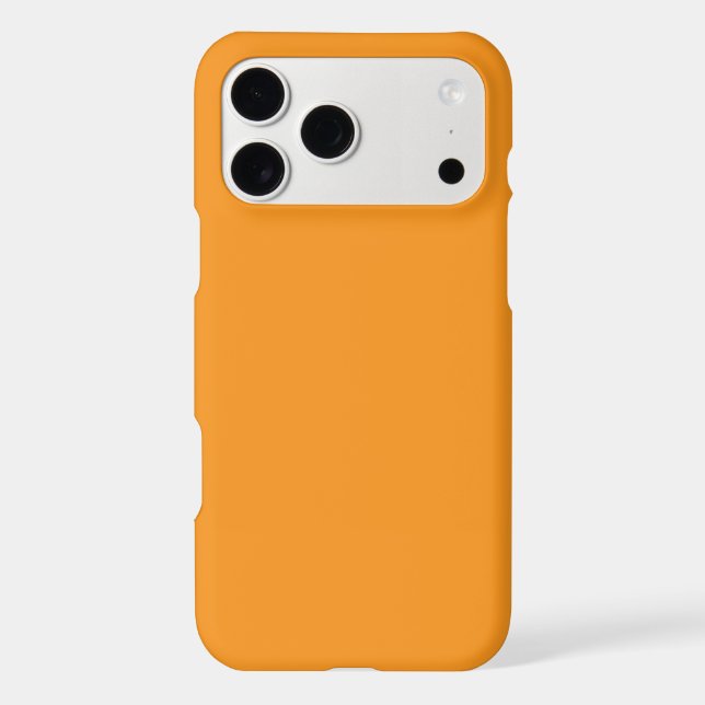 case features a vibrant, warm orange iPhone Case (Back)