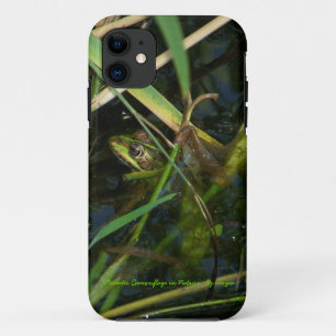 Case iPhone 5 with picture of a green mimetic frog