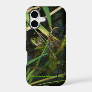 Case iPhone 5 with picture of a green mimetic frog