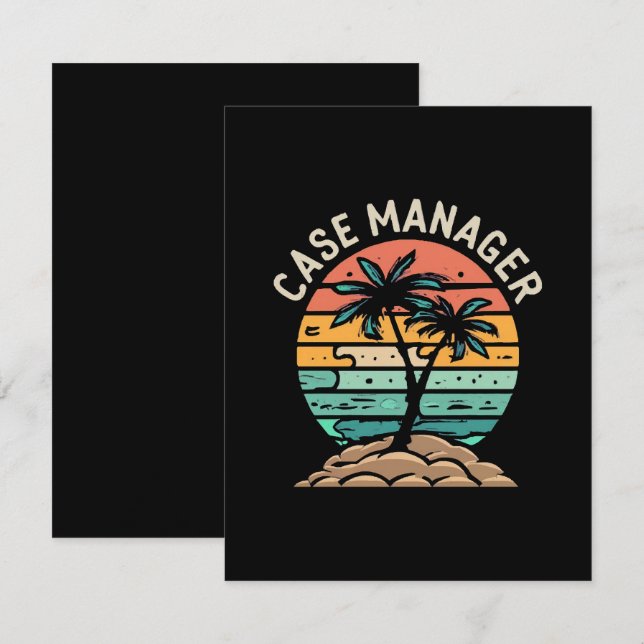 Case manager enclosure card (Front/Back)