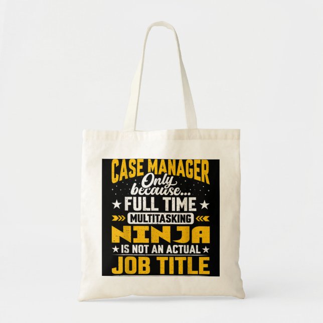 Case Manager Job Title - Funny Case Director CEO Tote Bag (Front)