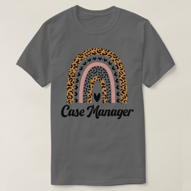 Case Manager Rainbow Leopard Gift 8 T-Shirt (Design Front)